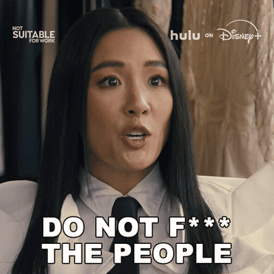 Woman In Tuxedo Says Do Not F*** The People GIF