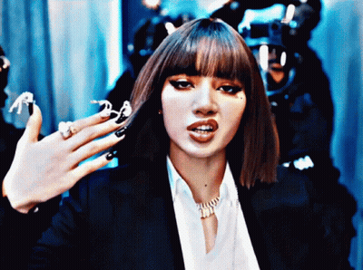 Woman In Tuxedo With Twice Necklace GIF