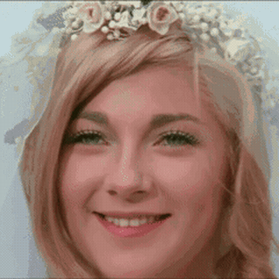 Woman In Veil And Flower Crown GIF