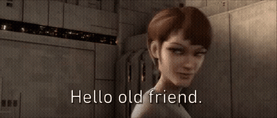 Woman In Video Game Saying Hello Old Friend GIF