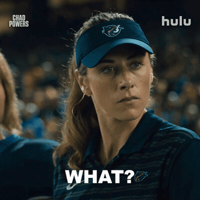 Woman In Visor And Shirt Saying What GIF