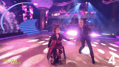 Woman In Wheelchair Dancing With Man On Dancing Stars GIF