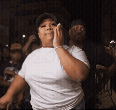 Woman In White Adidas T-Shirt GIF