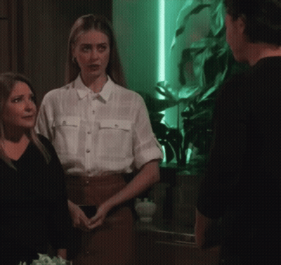 Woman In White And Man In Black GIF