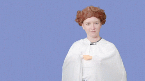Woman In White Cape Take A Bow GIF