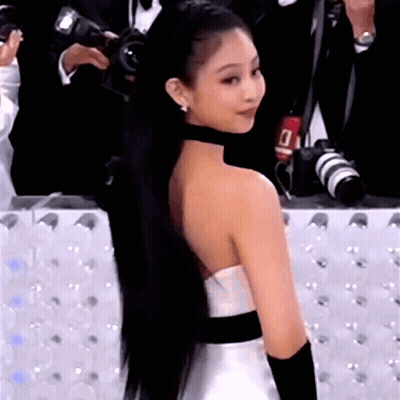 Woman In White Dress And Black Gloves GIF