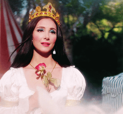 Woman In White Dress And Crown GIF