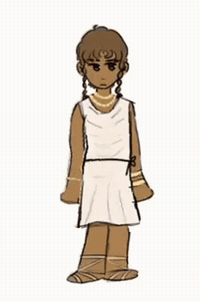 Woman In White Dress And Gold Jewelry GIF