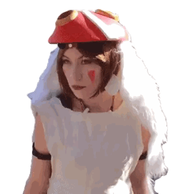 Woman In White Dress And Red Hat Sticker