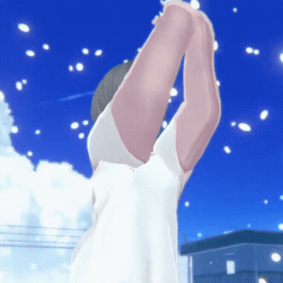 Woman In White Dress Arms Outstretched GIF