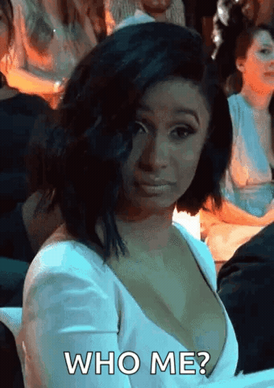Woman In White Dress Asking Who Me GIF