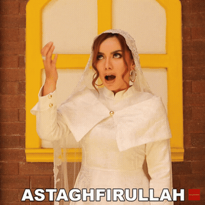 Woman In White Dress Before Yellow Window Astaghfirullah GIF