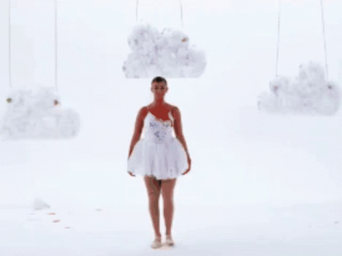 Woman In White Dress GIF