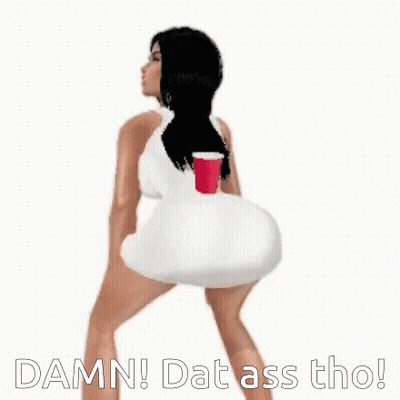 Woman In White Dress Damn Dat Ass Tho GIF