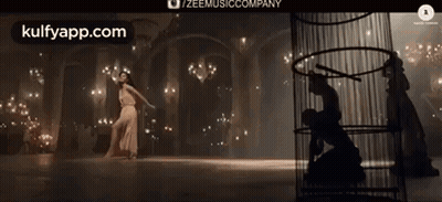 Woman In White Dress Dancing On Stage GIF