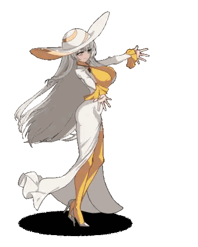 Woman In White Dress Dancing Sticker