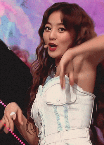 Woman In White Dress Holding Microphone GIF