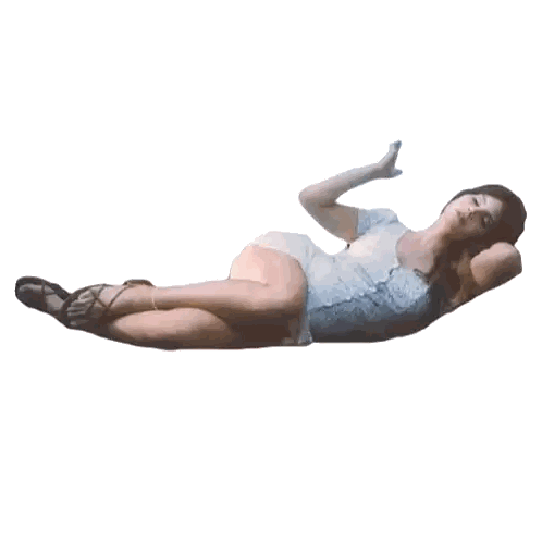 Woman In White Dress Lying Down Sticker