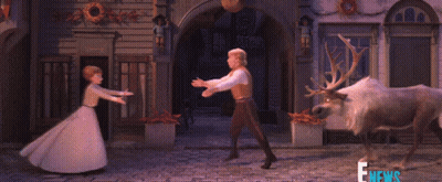 Woman In White Dress Next To Reindeer Saying E News GIF