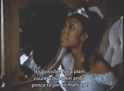 Woman In White Dress Says It's Possible For A Plain Country Bumpkin And A Prince GIF