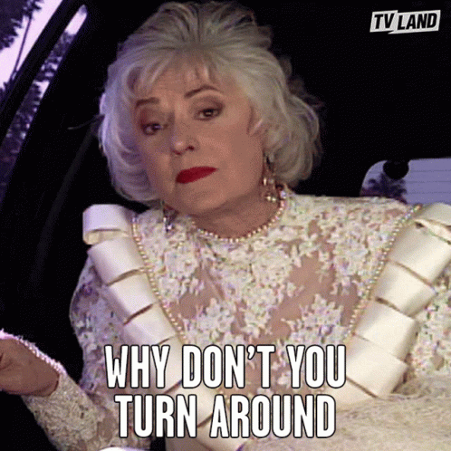 Woman In White Dress Says Why Don't You Turn Around GIF