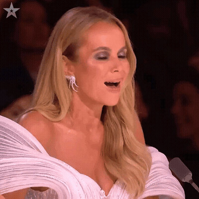 Woman In White Dress Singing GIF