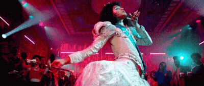 Woman In White Dress Singing Into Microphone GIF