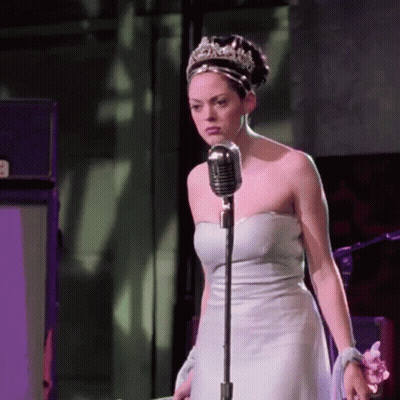Woman In White Dress Singing Tiara GIF