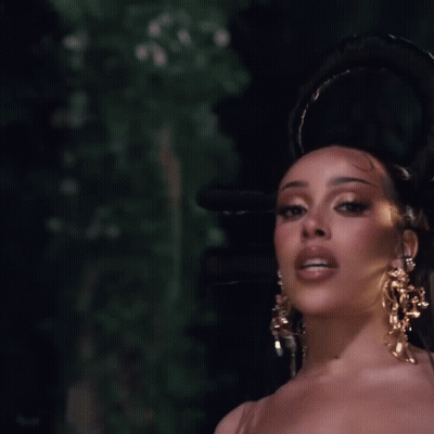 Woman In White Dress With Earrings GIF