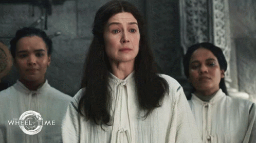 Woman In White Dress With Wheel Time GIF