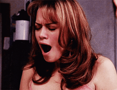 Woman In White Dress Yawning #Mafs GIF