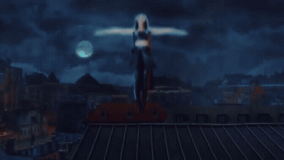 Woman In White Furry Hat Making Face GIF