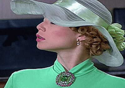 Woman In White Hat And Green Top GIF