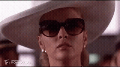 Woman In White Hat And Sunglasses GIF