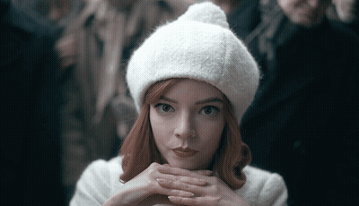 Woman In White Hat And White Coat GIF