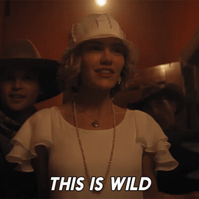 Woman In White Hat Saying This Is Wild GIF