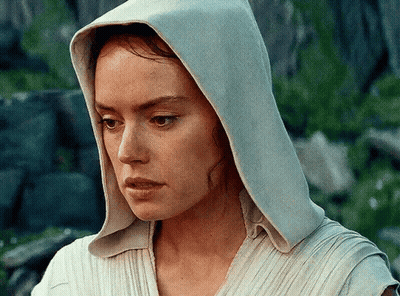 Woman In White Hood Close Up GIF