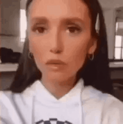 Woman In White Hoodie GIF