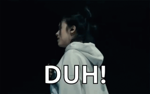 Woman In White Hoodie Saying Duh GIF