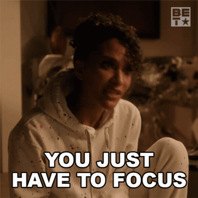 Woman In White Hoodie Saying Focus GIF