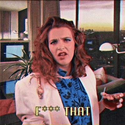 Woman In White Jacket Holding Drink Saying That GIF