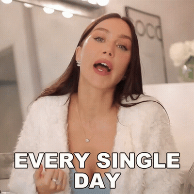 Woman In White Jacket Saying Every Single Day GIF