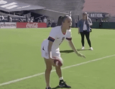 Woman In White Jersey Number 2 Throwing Soccer Ball GIF
