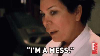 Woman In White Robe Saying I'm A Mess GIF