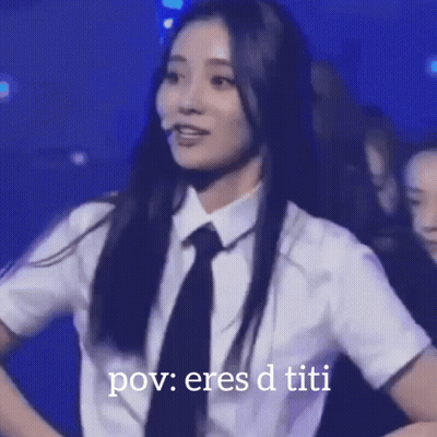 Woman In White Shirt And Black Tie Dancing GIF