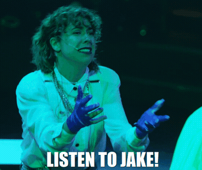 Woman In White Shirt And Blue Gloves Says Listen To Jake GIF