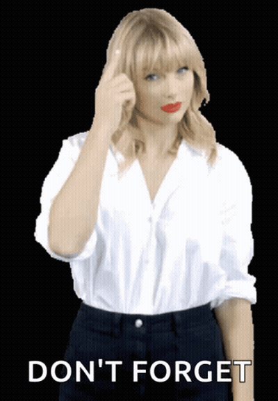 Woman In White Shirt Black Shorts Says Don't Forget GIF