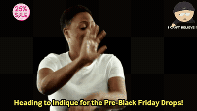 Woman In White Shirt Heading To Indice For Pre-Black Friday Drops GIF