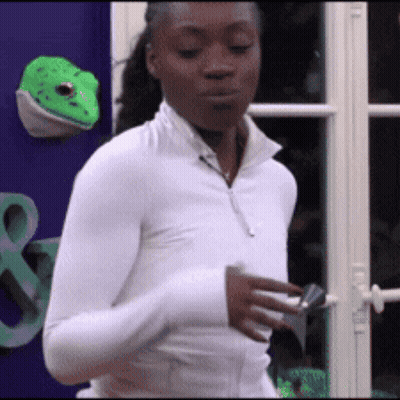 Woman In White Shirt Holding Cell Phone GIF