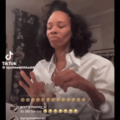Woman In White Shirt Making Funny Face GIF